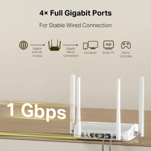 Router Wi-Fi 7 Mercusys MR25WBE, Dual-Band 3600 Mbps, 4 Porturi Gigabit, Alb - Img 6