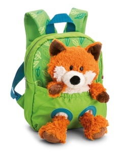 Rucsac pentru copii NICI cu fux de plus 21x26cm verde - Img 1