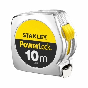 Ruleta STANLEY Powerlock 1-33-442, 10 m, banda 25 mm, cu Mylar si clips