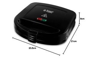 Russell Hobbs 24520-56 Prajitor de paine Sandwich Classics, farfurii antiaderente, negru - Img 7