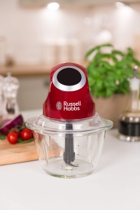 Russell Hobbs Tocator electric Mini [Recipient de sticla cu capac de depozitare] Desire Red (500ml, tocator de legume, blender, tocator multiplu si universal pentru legume, fructe si carne) 24660-56 - Img 7
