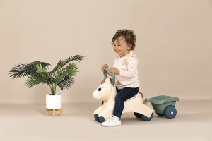Rutscher pentru copii Smoby Little Smoby Pony cu anhanger, 12 luni, 54x27x40 cm - Img 6