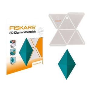 Sablon pentru 3D Fiskars, Diamant, Plastic, Alb, 90 g