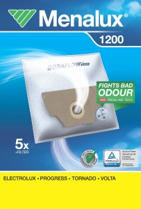 Sac de aspirator Menalux 1200, 5 pungi, Duraflow, compatibil Electrolux si Progress - Img 1