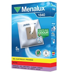 Sac de aspirator Menalux 1840 Performanta certificata TUV Filtrare eficienta Set 5 bucati