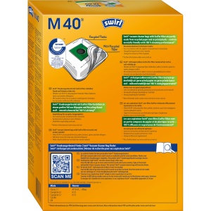 Sac de aspirator Swirl M 40 EcoPor, 4 bucati, filtrare 99,99, rezistent - Img 2