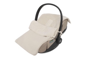 Sac de dormit pentru bebelusi Jollein Basic Knit, culoare Oatmeal, pentru scaun auto si carucior