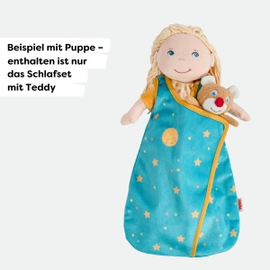 Sac de dormit pentru papusi HABA 30 cm cu mini-teddy, lavabil la 30C - Img 2