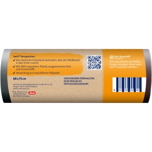 Sac de gunoi Swirl 60L, 100 plastic reciclat, rezistent si etans, 4 pachete x 10 bucati - Img 2