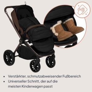 Sac de iarna Lionelo Oli pentru carucior Universal pentru buggy si babywanne, impermeabil - Img 3