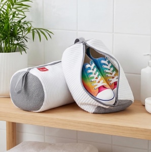 Sac pentru spalat incaltaminte Vileda, 35 x 26 cm, cu fibre Chenille, pentru toate tipurile de pantofi - Img 3