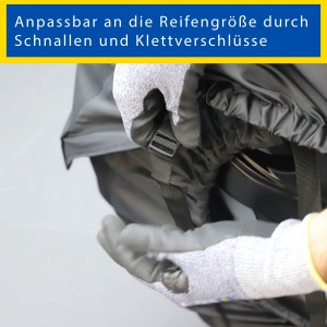 Sac pentru transport si depozitare anvelope Goodyear, 4 bucati, 600D, negru - Img 5