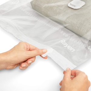 Sac Vacuum Rayen XXL 90 x 130 cm, Transparent, Protectie pentru Haine - Img 4