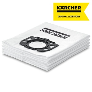 Saci de filtrare netesute originale Karcher KFI 487: 4 bucati, 2 straturi, extrem de rezistente la rupere si robuste, se potrivesc perfect pentru aspiratoarele umede/uscate Karcher - Img 5
