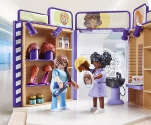 Salon de Coafura PLAYMOBIL MyLife 71535, cu Accesorii si Figurine, pentru Copii de la 5 Ani - Img 6