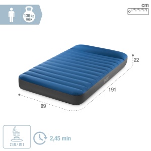 Saltea de camping Intex Twin Dura-Beam Premaire cu USB 150, dimensiune umflata: 99 cm x 1,91 m x 22 cm (64011) - Img 5