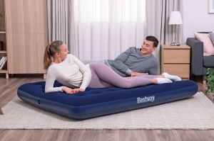 Saltea gonflabila Bestway 191x137x22 cm cu pompa electrica Sidewinder-AC si geanta de transport - Img 2