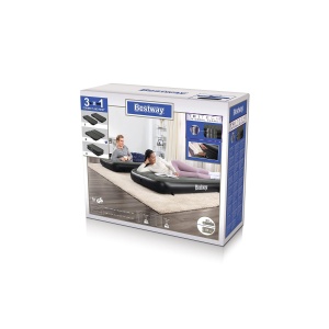 Saltea gonflabila Bestway TriTech Connect and Rest 3-in-1 188x99x25 cm Gri - Img 3