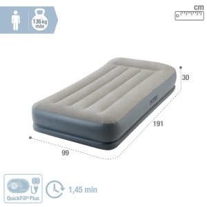 Saltea gonflabila Intex Pillow Rest Mid-Rise, 99x191x30 cm, 136 kg - Img 4
