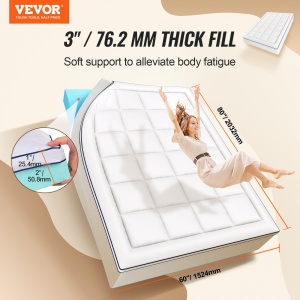 Saltea VEVOR Queen Size 6080B13 762 mm Memory Foam Ergonomica Husa Detasabila - Img 2