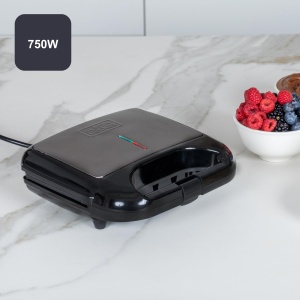 Sandwich Maker BLACKDECKER BXSA753 750W Placi Antiaderente Compact si Usor de Depozitat - Img 2