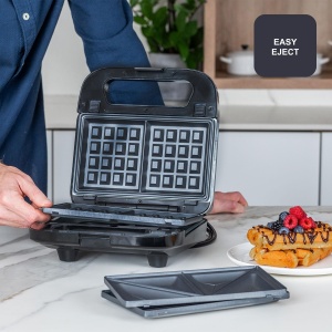 Sandwich Maker BlackDecker BXSA754E, 750W, 3-in-1, Placi Detasabile - Img 5