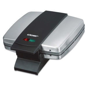 Sandwich maker Cloer 6235, 930 W, pentru 2 paine prajita intreaga, forma de coaja, mesaj optic de finalizare, infasurare cablu, carcasa din otel inoxidabil mat - Img 1