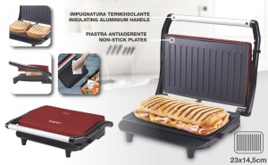 Sandwich maker pentru prajitor de paine BEPER P101TOS002 850W placa antiaderenta maner termoizolant rosu - Img 6