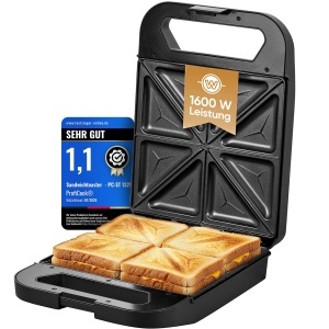 Sandwich Maker ProfiCook PC ST 1329, 4 sandwichuri simultan, 1600W