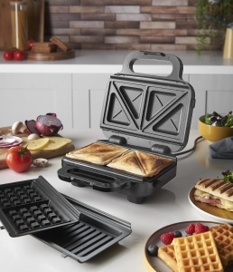 Sandwich Maker Russell Hobbs Creations 3-in-1 26810-56 Placi Antiaderente Negru - Img 2