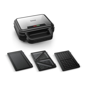 Sandwich-Waffel-Panini Maker Tefal SW383D10, 700W, Antiaderent, Negru