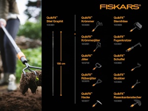 Sapa Fiskars QuikFit, 25 cm, 18,5 cm, Otel, NegruPortocaliu - Img 5