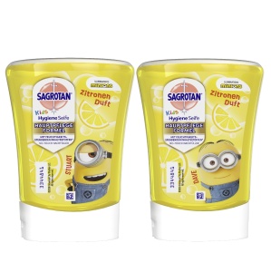 Sapun lichid pentru copii Sagrotan, refill 5 x 250 ml, parfum lamaie, Minions - Img 2
