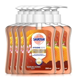 Sapun lichid Sagrotan Manuka Honig, 6 x 250 ml, hidratant si antibacterian