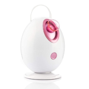 Sauna electrica pentru fata InnovaGoods, 90ml, alb-roz, design ergonomic - Img 4