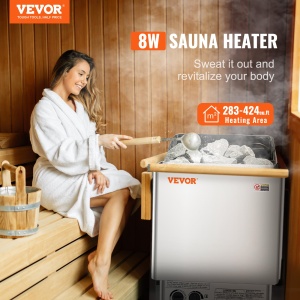 Sauna electrica VEVOR SCA-80BS, 8 kW, 400 V, pentru spatii de 8-12 m - Img 2