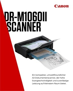 Scanner documente A3 Canon imageFORMULA DR-M1060II, 120 ipmin, 80 pagini, compact - Img 2