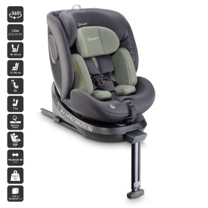Scaun auto babyGO Move360, I-Size, 40-150 cm, Verde - Img 2