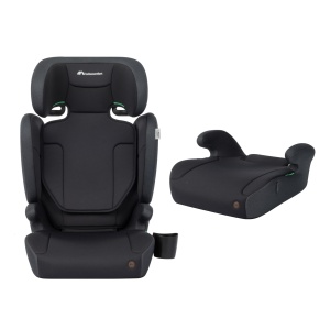 Scaun auto Bebeconfort Ride 2-in-1 i-Safe, 3-12 ani, 100-150 cm, negru