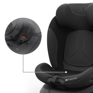Scaun auto copii Kinderkraft I-GROW 2 PRO, 0-36 kg, rotire 360 grade, Isofix, Negru - Img 5