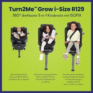 Scaun auto Graco Turn2Me Grow i-Size R129, 40-125 cm, 360 rotire, Midnight - Img 4