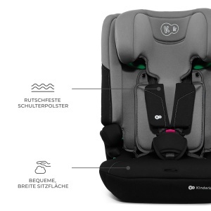 Scaun auto Kinderkraft I-COMFY, 76-150 cm, reglabil, 5 puncte de siguranta, gri - Img 6