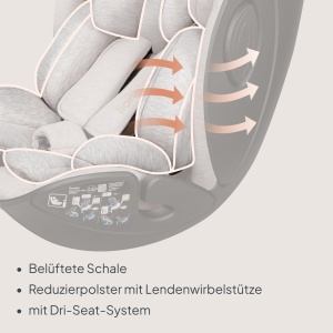 Scaun auto Lionelo Moxie Next i-Size 40-105 cm, 360 rotire, ISOFIX, cu protectie laterala - Img 6