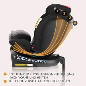 Scaun auto Lionelo Navy i-Size 360deg 40-150 cm ISOFIX reglabil pentru copii - Img 8
