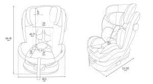 Scaun auto pentru copii MoMi EMI, 0-12 ani, 360 rotativ, ISOFIX, 3-36 kg - Img 11