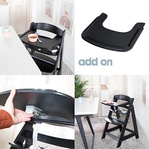 Scaun de masa Babyhochstuhl Sit Up Flex - din lemn, ajustabil, negru - Img 13