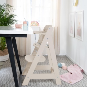 Scaun de masa Babyhochstuhl Sit Up Flex - Inaltime ajustabila, din lemn, CashmereBeige - Img 3