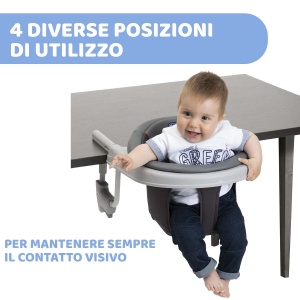 Scaun de masa Chicco Tischsitz 360 Stone, rotire 360, pentru 6-36 luni - Img 3