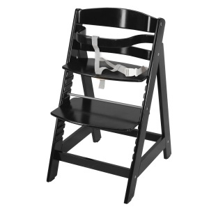 Scaun de masa pentru copii Treppenhochstuhl Sit Up III - din lemn, negru, 50 kg