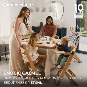 Scaun inalt Kinderkraft ENOCK, multifunctional, din lemn de fag, ajustabil - Img 2